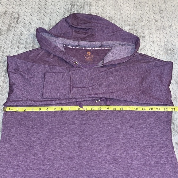Free 2 Be Purple Hoodie. Size XXL. Long Sweatshirt w scoop hemline. Super soft - Picture 10 of 11
